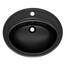 ML-Design Waschbecken aus Keramik in Schwarz matt 57x48,5x19,5 cm Oval, Einbauwaschbecken mit Überlauf, Aufsatzwaschbecken Einbauwaschtisch Waschschale Handwaschbecken, für Badezimmer/Gäste WC