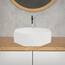 ML-Design Waschbecken aus Keramik in Weiß glänzend, Ø 42x13,5 cm, Diamant Design, Runde Aufsatzwaschbecken, Moderne Waschtisch, Waschschale Waschplatz Handwaschbecken, für das Badezimmer und Gäste-WC
