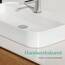 EMKE Waschbecken Aufsatzwaschbecken - Hängewaschbecken für Badezimmer & Gäste-WC - 70 × 40 × 11 cm Keramikwaschbecken Weiß