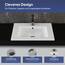 VILSTEIN® Keramik Waschbecken Eckig [80CM] - Aufsatz - & Einbauwaschbecken für Badezimmer & Gäste WC - Einbauwaschbecken Bad - Waschbecken Einsatz - Handwaschbecken für Waschtisch - Bathroom Sink