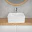 ML-Design Waschbecken aus Keramik Weiß glänzend 39x39x15 cm Quadratisch, Moderne Aufsatzwaschbecken, Design Waschtisch Aufsatz-Waschschale Waschplatz Handwaschbecken, für das Badezimmer und Gäste-WC