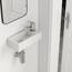 EMKE Waschbecken - Mini Hängewaschbecken für Badezimmer & Gäste-WC - 36 × 18 × 9 cm - Hochwertige KeramikWaschschale - rechteckig Armatur-Loch Rechte - Weiß