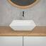 ML-Design Waschbecken aus Keramik in Weiß glänzend 41x41x12 cm Quadratisch, Moderne Aufsatzwaschbecken, Design Waschtisch Aufsatz-Waschschale Waschplatz Handwaschbecken, für das Badezimmer/Gäste-WC