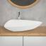 ML-Design Waschbecken aus Keramik in Weiß glänzend 69x46x13 cm Dreieckig, Moderne Aufsatzwaschbecken, Design Waschtisch Aufsatz-Waschschale Waschplatz Handwaschbecken, für das Badezimmer und Gäste-WC