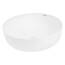 ECD Germany Waschbecken Waschtisch 400 x 400 x 135 mm aus Keramik Rund Weiß - Aufsatzbecken Aufsatzwaschbecken Handwaschbecken Aufsatzwaschtisch Spülbecken Becken Wasserfall Waschschale Waschschüssel