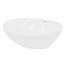 ECD Germany Waschbecken Waschtisch ca. 410 x 330 x 142 mm aus Keramik Weiß Aufsatzbecken Aufsatzwaschbecken Handwaschbecken Aufsatzwaschtisch Spülbecken Becken Wasserfall Waschschale Waschschüssel