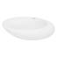 ECD Germany Waschbecken Waschtisch 585 x 375 x 145 mm aus Keramik Oval Weiß - Aufsatzbecken Aufsatzwaschbecken Handwaschbecken Aufsatzwaschtisch Spülbecken Becken Wasserfall Waschschale Waschchlüssel