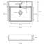 ECD Germany Waschbecken Waschtisch 415x360x130 mm Eckig Keramik Weiß inkl. Ablaufgarnitur für Waschbecken mit Überlauf Aufsatzbecken Aufsatzwaschbecken Aufsatzwaschtisch Waschschale Spülbecken Becken
