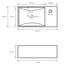 ECD Germany Waschbecken Waschtisch aus Keramik in Weiß 350x205x125 mm Eckig, Hahnloch rechts, Aufsatzbecken Aufsatzwaschbecken Handwaschbecken Aufsatzwaschtisch Waschschale Waschplatz Handwaschbecken