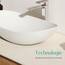 EMKE Waschbecken Aufsatzwaschbecken Oval-Hängewaschbecken für Badezimmer Gäste WC 62 × 36 × 15 cm Waschschale Waschtisch Weiß