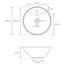 ECD Germany Design Waschbecken Waschtisch Ø 455 x 185 mm inkl. Ablaufgarnitur für Waschbecken mit Überlauf - Keramik Rund Weiß Aufsatzbecken Aufsatzwaschbecken Waschschale Aufsatzwaschtisch Spülbecken