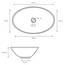 ECD Germany Waschbecken Waschtisch ca. 410 x 330 x 142 mm aus Keramik Weiß Aufsatzbecken Aufsatzwaschbecken Handwaschbecken Aufsatzwaschtisch Spülbecken Becken Wasserfall Waschschale Waschschüssel