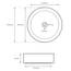 ECD Germany Design Waschbecken Waschtisch Ø 355 x 120 mm inkl. Ablaufgarnitur für Waschbecken ohne Überlauf Keramik Rund Weiß Aufsatzbecken Aufsatzwaschbecken Waschschale Aufsatzwaschtisch Spülbecken