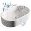 Planetmöbel Aquil Elegant Waschbecken Oval | Aufsatzwaschbecken für Badezimmer und Gäste-WC | Handwaschbecken ohne Hahnloch und Überlauf | Marmor Weiß, 55 x 34 x 14 cm