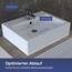 VILSTEIN® Keramik Waschbecken Eckig [59x46x16CM] - Hänge - & Aufsatzwaschbecken Eckig für Badezimmer & Gäste WC - Waschbecken Aufsatz - Handwaschbecken für Waschtisch - Bathroom Sink (Weiß)