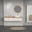 ECD Germany Waschbecken Waschtisch 390x390x140 mm aus Keramik Eckig Weiß - Aufsatzbecken Aufsatzwaschbecken Handwaschbecken Aufsatzwaschtisch Spülbecken Becken Wasserfall Waschschale Waschschüssel