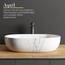 Planetmöbel Aquil Deluxe Waschbecken Quadratisch | Aufsatzwaschbecken für Badezimmer und Gäste-WC | Handwaschbecken ohne Hahnloch und Überlauf | Marmor Weiß, 60 x 40 x 15 cm