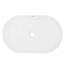 ECD Germany Waschbecken Waschtisch 605x380x125 mm Keramik Oval Weiß inkl. Ablaufgarnitur für Waschbecken ohne Überlauf Aufsatzbecken Aufsatzwaschbecken Aufsatzwaschtisch Waschschale Spülbecken Becken