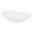 ECD Germany Design Waschbecken Waschtisch 640 x 365 x 130 mm aus Keramik Weiß - Aufsatzbecken Aufsatzwaschbecken Handwaschbecken Aufsatzwaschtisch Spülbecken Wasserfall Waschschale Waschschüssel