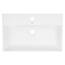 ECD Germany Waschbecken Waschtisch 605x365x130 mm Keramik Eckig Weiß inkl. Ablaufgarnitur für Waschbecken mit Überlauf Aufsatzbecken Aufsatzwaschbecken Aufsatzwaschtisch Waschschale Spülbecken Becken