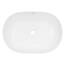ECD Germany Design Waschbecken Waschtisch 600 x 420 x 145 mm aus Keramik Weiß - Aufsatzbecken Aufsatzwaschbecken Handwaschbecken Aufsatzwaschtisch Spülbecken Wasserfall Waschschale Waschschüssel