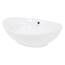 ECD Germany Waschbecken Waschtisch 590x390x200 mm Weiß aus Keramik Oval - Aufsatzbecken Aufsatzwaschbecken Handwaschbecken Aufsatzwaschtisch Spülbecken Becken Wasserfall Waschschale Waschschüssel