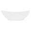 ECD Germany Waschbecken Waschtisch 590x390x200 mm Weiß aus Keramik Oval - Aufsatzbecken Aufsatzwaschbecken Handwaschbecken Aufsatzwaschtisch Spülbecken Becken Wasserfall Waschschale Waschschüssel