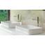 Waschbecken24 Kleines Waschbecken Gäste WC - Platzsparendes Design | Handwaschbecken Für Waschtisch Badezimmer Gäste-WC (60x34x11cm, Weiß / A97)