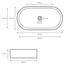 ECD Germany Waschbecken Waschtisch 605x380x125 mm Keramik Oval Weiß inkl. Ablaufgarnitur für Waschbecken ohne Überlauf Aufsatzbecken Aufsatzwaschbecken Aufsatzwaschtisch Waschschale Spülbecken Becken