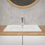 ECD Germany Waschbecken Waschtisch 610 x 465 x 175 mm Keramik Weiß Einbaubecken Einbauwaschbecken Waschschale Handwaschbecken Einbauwaschtisch Aufsatzwaschbecken Spülbecken Wasserfall Waschschüssel