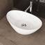 Waschbecken24 | Aufsatzwaschbecken | Premium-Qualität | Einfache Installation | Modernes Design (45x28x15cm, Weiß / A689)
