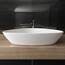 Waschbecken24 | Aufsatzwaschbecken | Premium-Qualität | Einfache Installation | Modernes Design (67x44x15cm, Weiß / A85)
