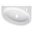 aquaSu® Handwaschbecken Liam 42 cm | Eck-Waschtisch mit Hahnloch | Kleines Hänge-Waschbecken rund | Wand- oder Aufsatzmontage | 42 x 29 cm | Sanitärkeramik in weiß | 56218 8
