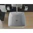 Kerabad Design Aufsatzwaschschale Waschtisch Waschbecken Einbauwaschbecken aus Mineralguss KB-TRQ460