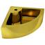 vidaXL Waschbecken mit Überlauf Eck Waschtisch Aufsatzwaschbecken Waschplatz Handwaschbecken Waschschale Badezimmer 45x32x12,5cm Keramik Golden