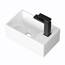 KES Waschbecken Gäste WC Aufsatzwaschbecken Waschschale Keramik Handwaschbecken Badezimmer für Waschtisch 30,8 x 18,3 x 11,4 CM Weiß, BWS100R