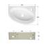 aquaSu® Handwaschbecken Liam 42 cm | Eck-Waschtisch mit Hahnloch | Kleines Hänge-Waschbecken rund | Wand- oder Aufsatzmontage | 42 x 29 cm | Sanitärkeramik in weiß | 56218 8