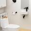 KES Waschbecken Gäste WC Aufsatzwaschbecken Waschschale Keramik Handwaschbecken Badezimmer für Waschtisch 30,8 x 18,3 x 11,4 CM Weiß, BWS100R
