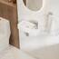 Eridanus Badezimmer Waschbecken, Wandhängendes Platzsparendes rechteckiges weißes Keramikbecken, Wasserhahn RECHTS für Waschtisch, Garderobe, Toilette, Modernes Aufsatzwaschbecken Klein (nur Becken)