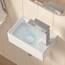 KES Waschbecken Gäste WC Aufsatzwaschbecken Waschschale Keramik Handwaschbecken Badezimmer für Waschtisch 30,8 x 18,3 x 11,4 CM Weiß, BWS100R