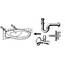 Sanitop-Wingenroth Installationsset für Waschbecken-Montage, mit Siphon Typ 1 ¼ '', 2 Eckventile Typ ½ '', mit Befestigungssatz, Waschtischbefestigung, verchromt, 223003