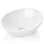 miligoré 40,6 x 33 cm Oval Weiß Keramik Schiff Spüle - Modernes Ei Form vor Zähler Badezimmer Vanity Schüssel
