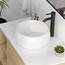 Eridanus Gefäß Waschbecken, Aufsatzwaschbecken rundes Vitreous Chinabecken, keramisches Waschbecken für Garderobe, Badezimmer Waschbecken, Waschtischunterschrank, Weißer Glanz - 390 x 390 x 160mm