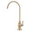 Delle Rosa Gebürsteter goldfarbener Trinkwasserhahn, massives Messing, Küchenwasserfilter-Wasserhahn, klassischer Wasserfilterhahn für Unterspüle, Wasserfiltersystem, gebürstetes Gold (helles Gold)