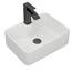 Dcolora DC-SFDOE00085 Waschbecken, rechteckiges Porzellan-Keramik-Waschbecken, kleines Waschbecken mit schwarzem Zubehör, 30,5 cm D x 40,6 cm B x 12,7 cm H