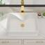 Dcolora DC-SFDOE00087 Waschbecken für Badezimmer, rechteckig, oberhalb der Theke, Porzellan-Keramik-Spüle mit goldfarbenem Zubehör, 38,1 cm D x 48,3 cm B x 12,7 cm H