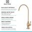 Delle Rosa Gebürsteter goldfarbener Trinkwasserhahn, massives Messing, Küchenwasserfilter-Wasserhahn, klassischer Wasserfilterhahn für Unterspüle, Wasserfiltersystem, gebürstetes Gold (helles Gold)