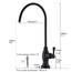 Delle Rosa Trinkwasseraufbereiter-Wasserhahn, kommerzielle Wasserfilter-Armaturen für Unterspüle, Wasserfiltersystem, modernes bestes Messing, Küche, Bar, Spüle, Trinkwasserhahn, Chrom, kein Luftspalt