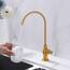 Delle Rosa Gold Gebürsteter Wasserhahn für Wasserfiltersystem unter der Spüle, moderner Wasserhahn aus Messing RO für Spüle