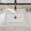 Dcolora DC-SFDOE00086 Waschbecken für Badezimmer, rechteckig, oberhalb der Theke, Porzellan-Keramik-Spüle mit schwarzem Zubehör, 38,1 cm D x 48,3 cm B x 12,7 cm H